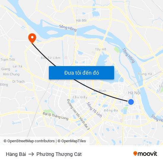 Hàng Bài to Phường Thượng Cát map