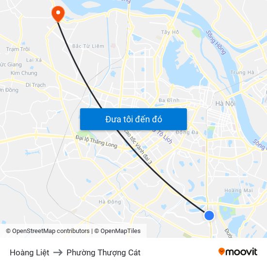 Hoàng Liệt to Phường Thượng Cát map