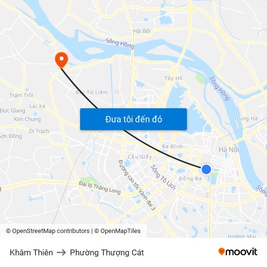 Khâm Thiên to Phường Thượng Cát map