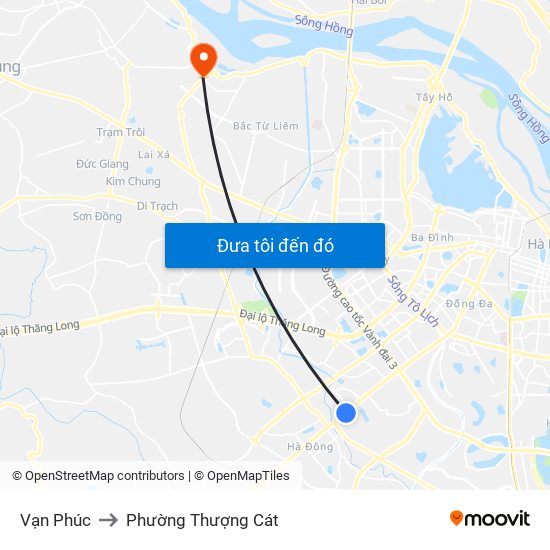 Vạn Phúc to Phường Thượng Cát map