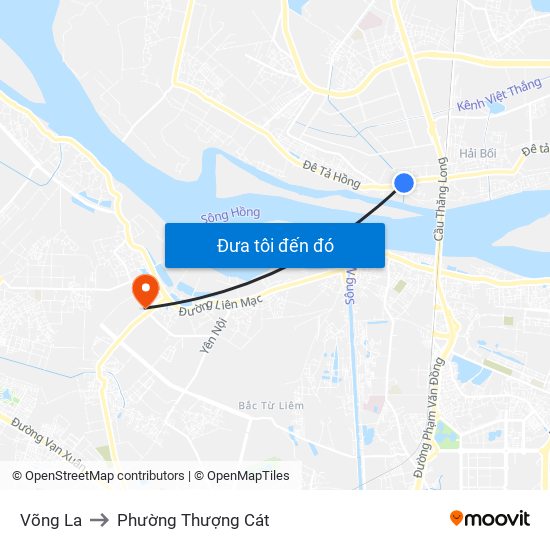 Võng La to Phường Thượng Cát map