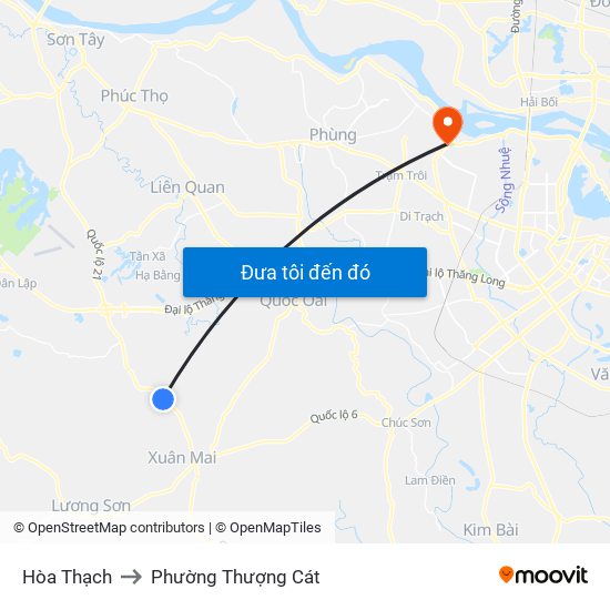 Hòa Thạch to Phường Thượng Cát map