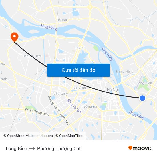 Long Biên to Phường Thượng Cát map