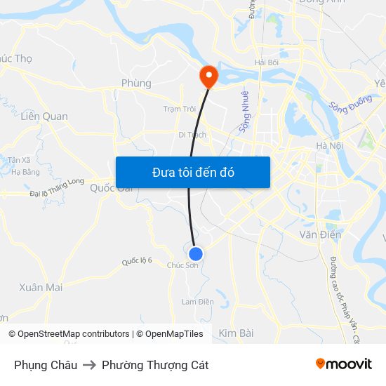 Phụng Châu to Phường Thượng Cát map