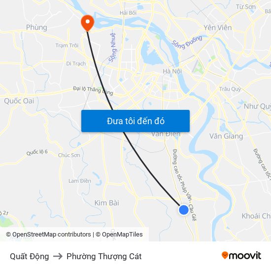 Quất Động to Phường Thượng Cát map