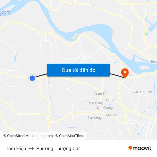 Tam Hiệp to Phường Thượng Cát map