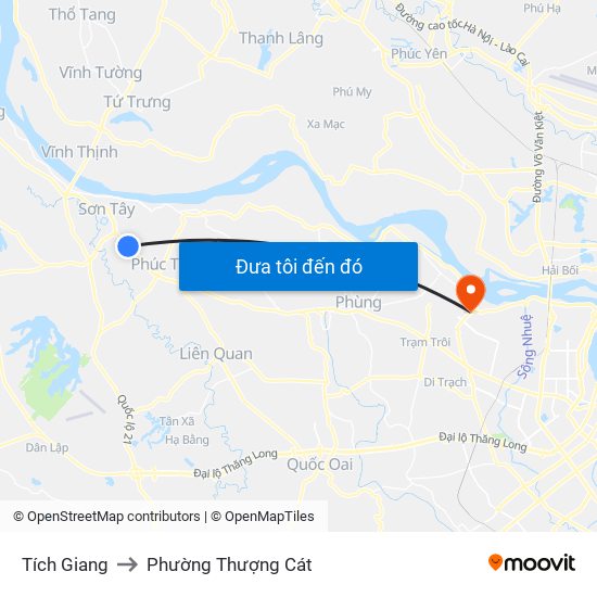 Tích Giang to Phường Thượng Cát map