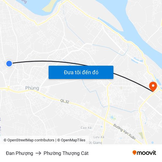 Đan Phượng to Phường Thượng Cát map