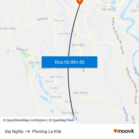 Đại Nghĩa to Phường La Khê map