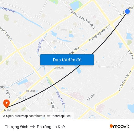 Thượng Đình to Phường La Khê map