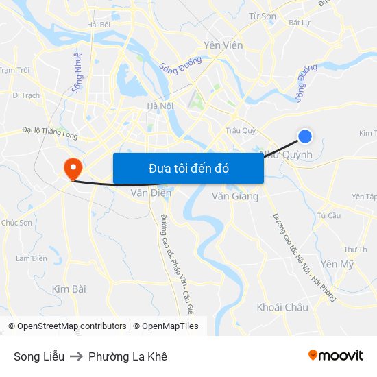 Song Liễu to Phường La Khê map