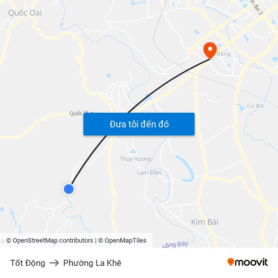 Tốt Động to Phường La Khê map