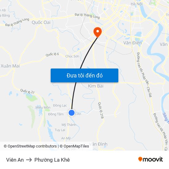 Viên An to Phường La Khê map