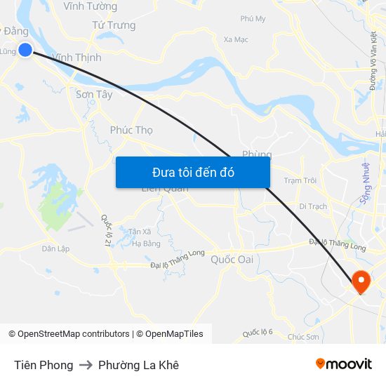 Tiên Phong to Phường La Khê map