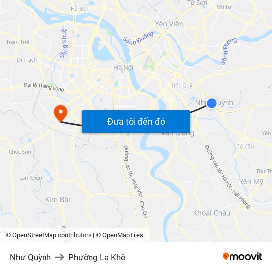 Như Quỳnh to Phường La Khê map