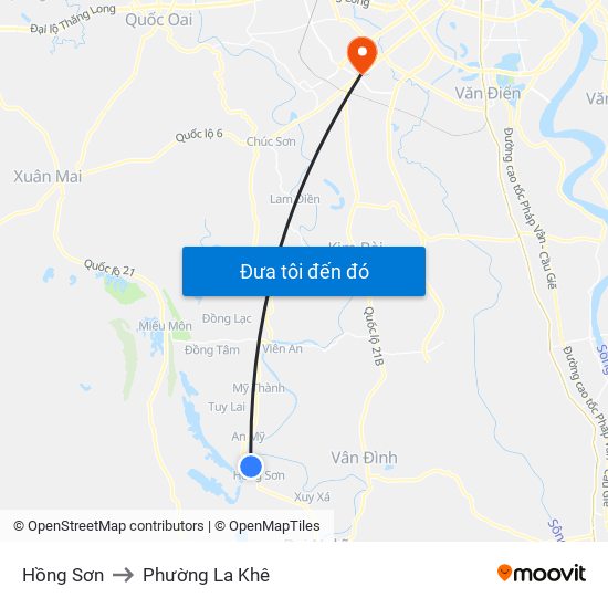 Hồng Sơn to Phường La Khê map
