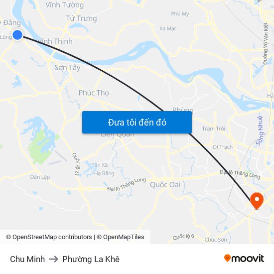 Chu Minh to Phường La Khê map
