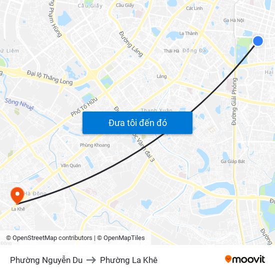 Phường Nguyễn Du to Phường La Khê map