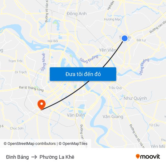 Đình Bảng to Phường La Khê map