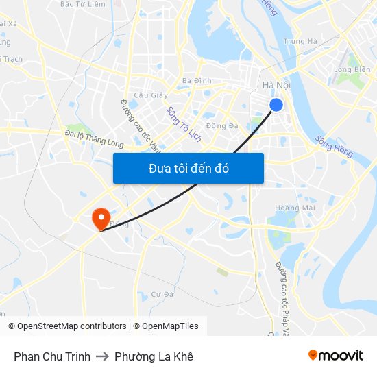 Phan Chu Trinh to Phường La Khê map