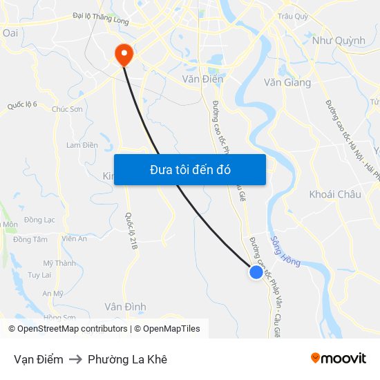 Vạn Điểm to Phường La Khê map