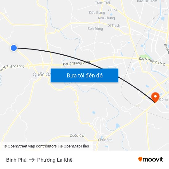 Bình Phú to Phường La Khê map
