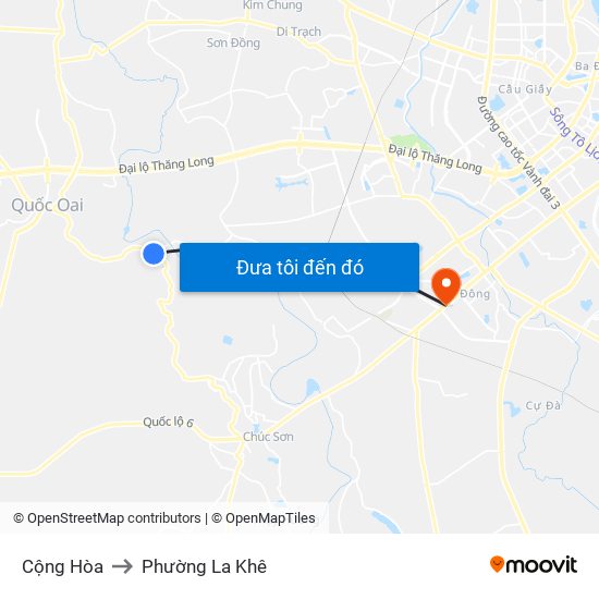 Cộng Hòa to Phường La Khê map