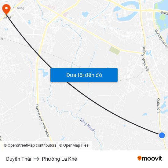 Duyên Thái to Phường La Khê map