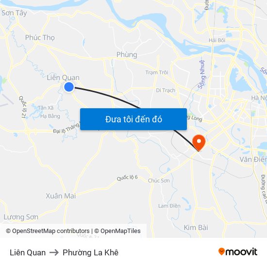 Liên Quan to Phường La Khê map