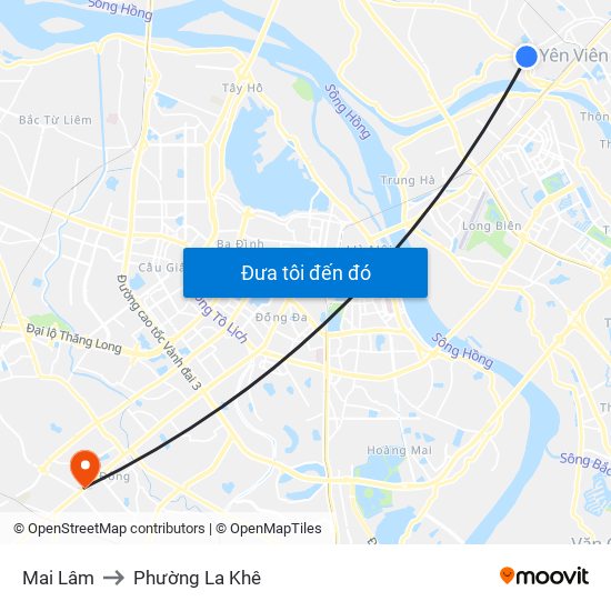 Mai Lâm to Phường La Khê map