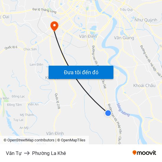 Văn Tự to Phường La Khê map