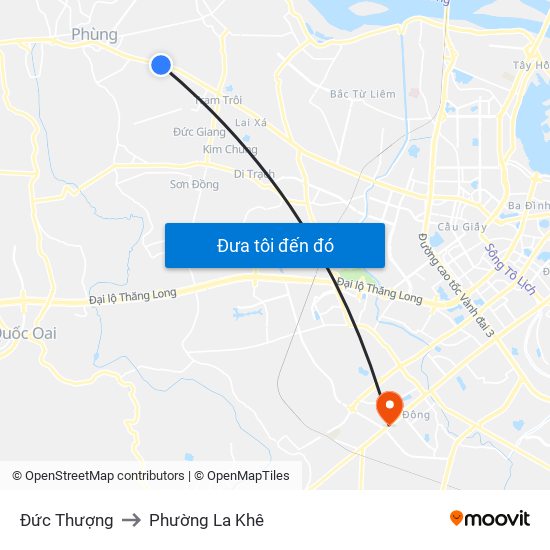 Đức Thượng to Phường La Khê map