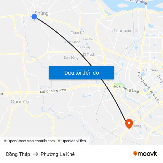 Đồng Tháp to Phường La Khê map