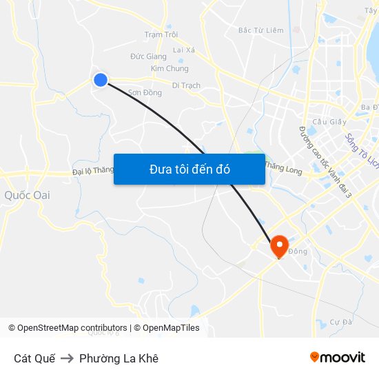Cát Quế to Phường La Khê map