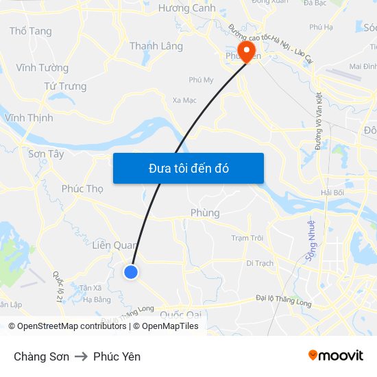 Chàng Sơn to Phúc Yên map