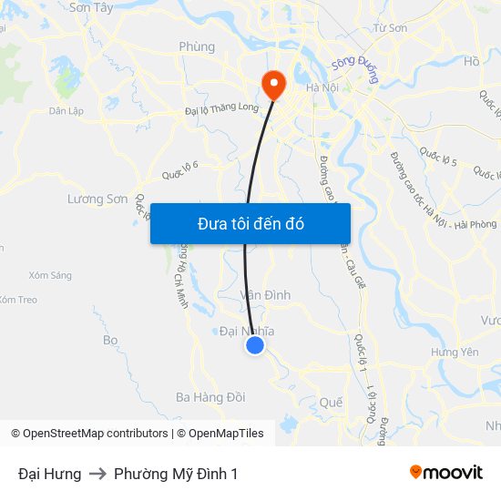 Đại Hưng to Phường Mỹ Đình 1 map