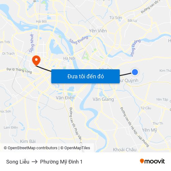 Song Liễu to Phường Mỹ Đình 1 map