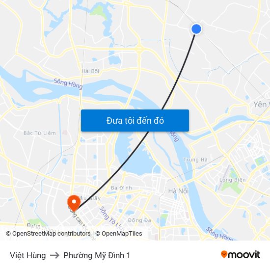 Việt Hùng to Phường Mỹ Đình 1 map