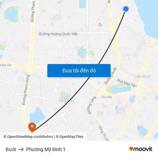 Bưởi to Phường Mỹ Đình 1 map