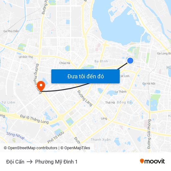 Đội Cấn to Phường Mỹ Đình 1 map