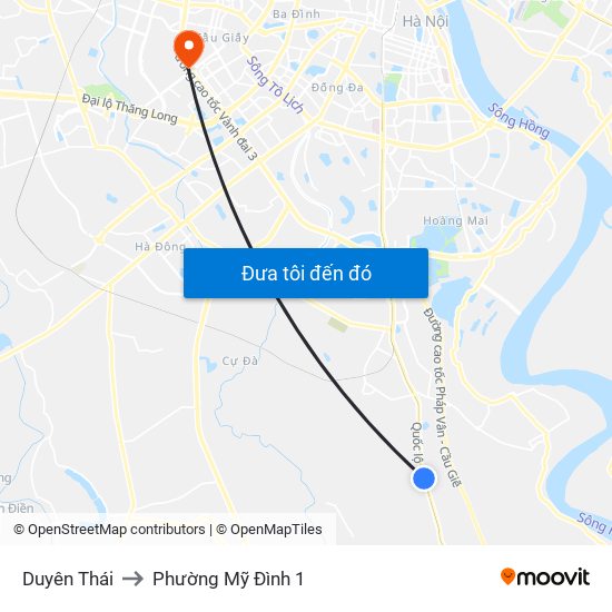 Duyên Thái to Phường Mỹ Đình 1 map