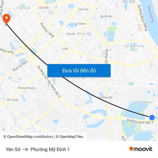 Yên Sở to Phường Mỹ Đình 1 map