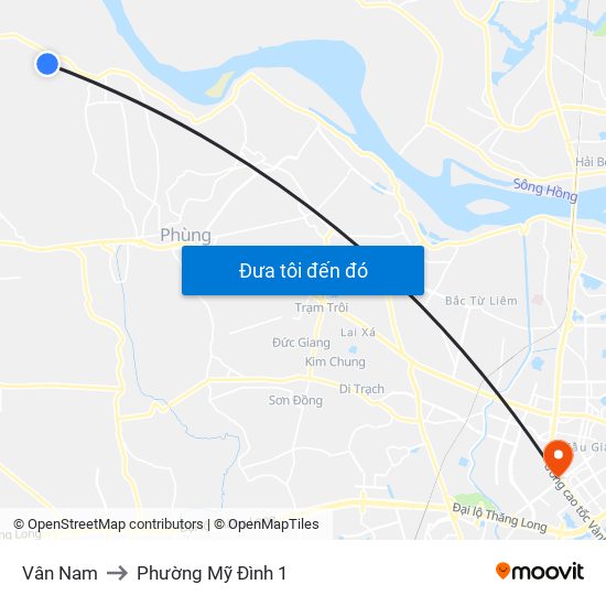 Vân Nam to Phường Mỹ Đình 1 map