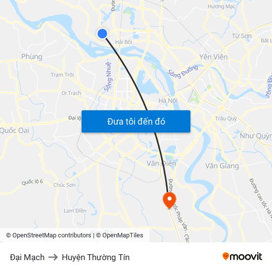 Đại Mạch to Huyện Thường Tín map