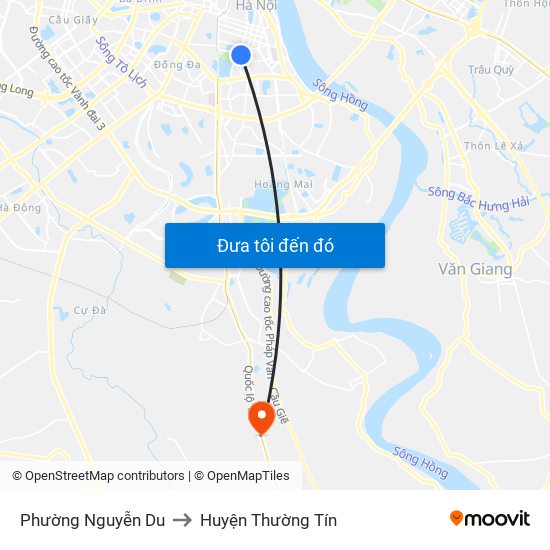 Phường Nguyễn Du to Huyện Thường Tín map