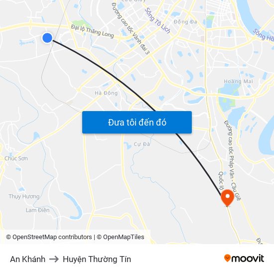 An Khánh to Huyện Thường Tín map