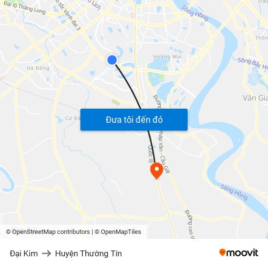 Đại Kim to Huyện Thường Tín map