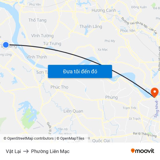 Vật Lại to Phường Liên Mạc map