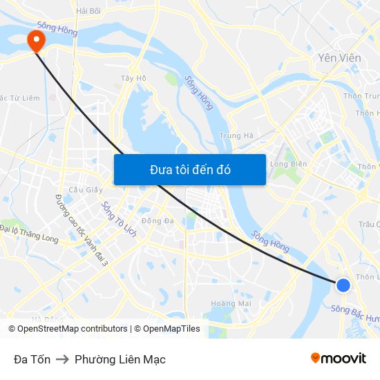 Đa Tốn to Phường Liên Mạc map