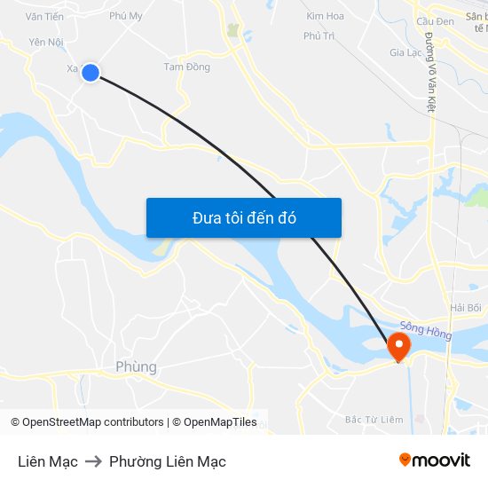 Liên Mạc to Phường Liên Mạc map